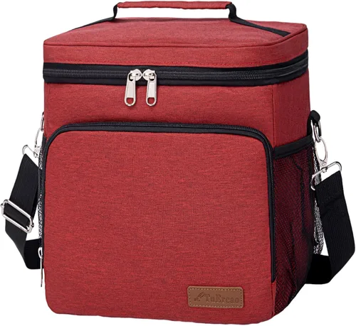 Miniatura 9 de TuErcao Bolsa térmica aislada 6/24 latas plegable a prueba de fugas con lados blandos para el auto, hielera portátil plegable pequeña para playa