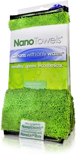 Life Miracle Nano Towels Minis - Increíble tela ecológica que limpia prácticamente cualquier superficie con solo agua. Tamaño de viaje. No más