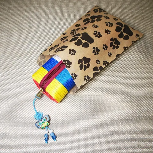 Miniatura 6 de CuteBox Pawprint - Bolsas de regalo de papel plano Kraft para manualidades, recuerdos de fiesta, venta al por menor, mercancía, ferias comerciales