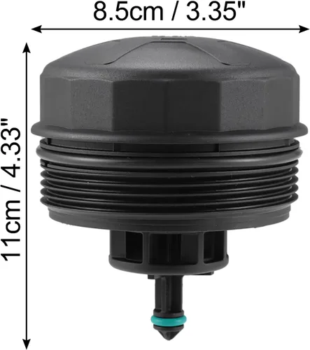 Miniatura 3 de X AUTOHAUX Cubierta negra del casquillo del filtro del motor del aceite del coche para BMW 128i 135i 228i 320i 328i 335i X1 X3 11-42-7-525-334