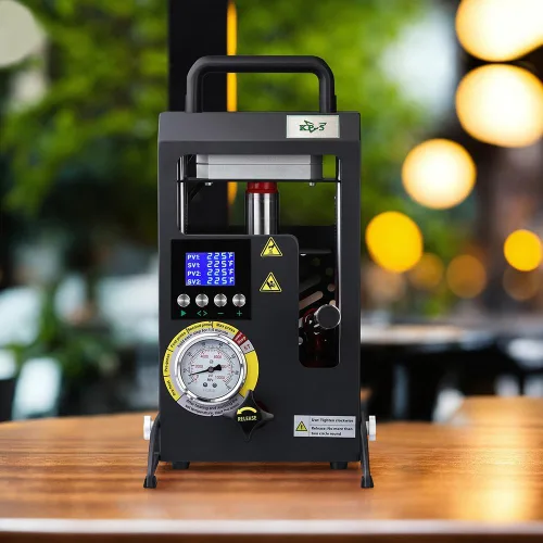 Miniatura 5 de Máquina de prensa de calor hidráulica 5T con placas de calefacción dobles de 5 toneladas Máquina de prensa de calor manual de 4.1 x 4.7 pulgadas
