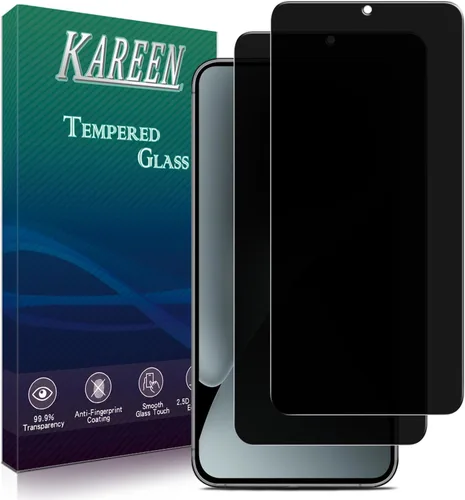 Miniatura 6 de KAREEN Paquete de 2 protectores de pantalla de privacidad para Samsung Galaxy S23 5G de 6.1 pulgadas, película de vidrio templado privado antiespía