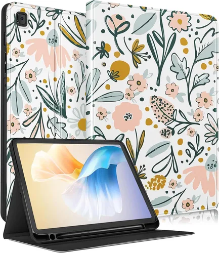 Miniatura 9 de Uppuppy Funda para Samsung Galaxy Tab S6 Lite de 10.4 pulgadas para niños y niñas, folio kawaii femenino, diseño de fresa, funda única para tableta