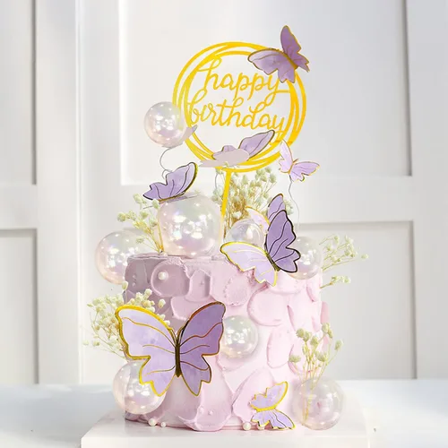 Miniatura 4 de 30 piezas de mini bolas para tartas, decoración de pastel de acrílico, bolas de espuma para tartas, flores secas artificiales para bodas