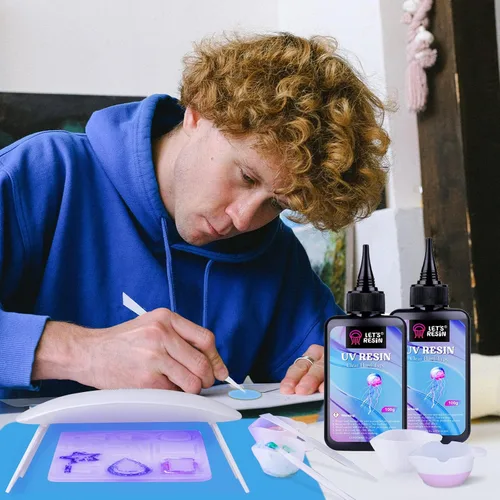 Miniatura 7 de LET'S RESIN Mini Luz UV para Resina, Luz Portátil con 2.5 Veces Más de Energía, UV Lámpara de Peso Ligero de 84g para Curado Más Rápido, Suministros