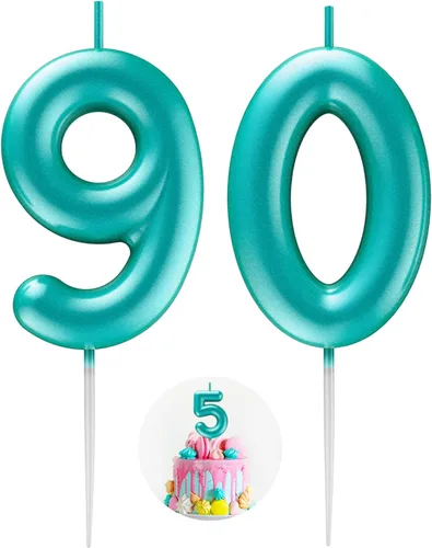 Miniatura 147 de Velas número 2 arcoíris con número 3D de feliz cumpleaños para decoración de fiesta de pastel de cumpleaños, suministros de celebración