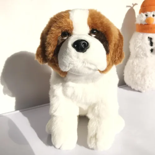 Miniatura 2 de JIANEEXSQ Peluche realista de perro de San Bernardo, modelo de perro siberiano realista, regalo de cumpleaños para niños