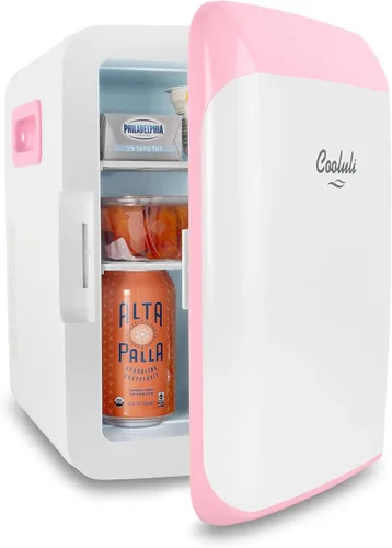 Miniatura 3 de Cooluli minirefrigerador de 10 L para habitación, auto, escritorio de oficina y dormitorio universitario; enfriador y calentador portátil de 12 V