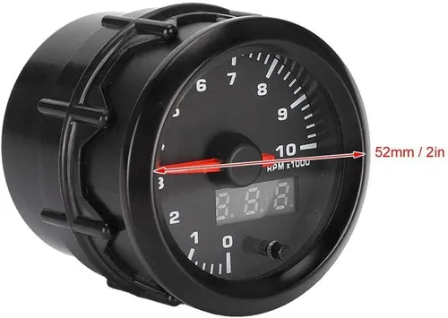 Miniatura 4 de Tacómetro electrónico para automóvil, 2.047 in/2 pulgadas, 7 colores, velocímetro LED, tacómetro de modificación de coche, apto para vehículos de 12