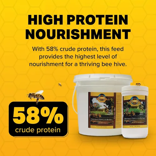 Miniatura 3 de Sustituición de Polen de Abeja Ultra de Mann Lake, Alimento Seco Alto en Proteínas para Colonias de Abejas Saludables para Apoyar el Crecimiento