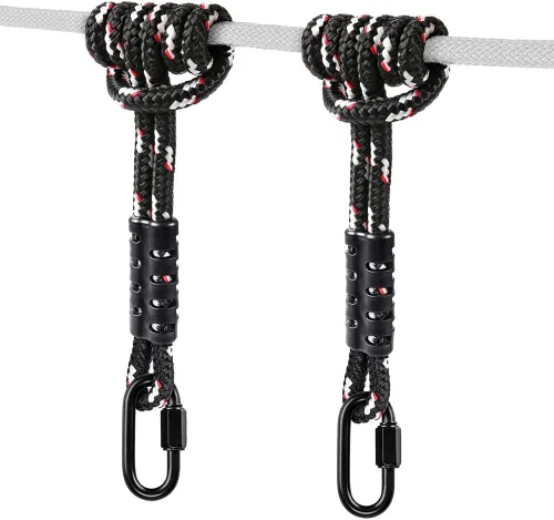 Miniatura 2 de BeneLabel Poseidon Series Prusik - Cuerdas cosidas, seguridad, 19 pulgadas, diámetro 2/5 pulgadas, paquete de 2, color negro