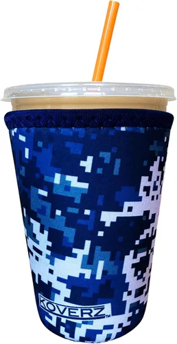 Miniatura 25 de Funda Koverz para café helado, funda aislante de neopreno para taza, se ajusta a una taza de café de 32 Oz., lavable y reutilizable, accesorios