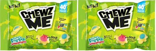 Miniatura 15 de ChewzMe Tangy Turtlz - Gomitas rellenas de gelatina con forma de tortuga envueltas individualmente en varios sabores, 8.46 onzas (paquete de 1)