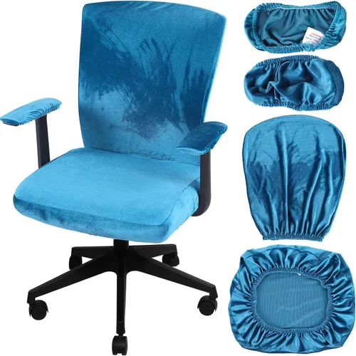Miniatura 18 de Tallew Juego de 4 Fundas para Silla de Oficina, Fundas Universales Elásticas para Computadora, Fundas Protectoras Estiratables para Asiento