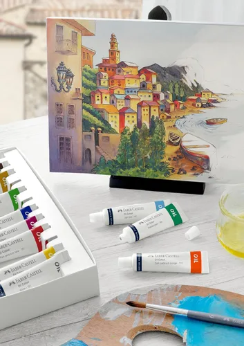 Miniatura 2 de Faber-Castell Creative Studio - Colores al óleo, 24 tubos de 0.7 fl oz, multicolor, para arte, manualidades, dibujo, bocetos, hogar, escuela