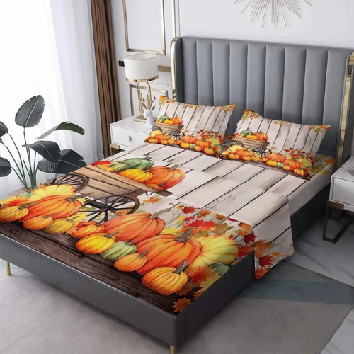 Miniatura 22 de Sábanas de aguacate tamaño individual – Sábanas kawaii, microfibra suave y bolsillo profundo, sábanas y fundas de almohada estampadas sin arrugas, 3