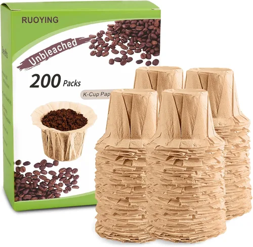Miniatura 7 de Filtros de papel desechables sin blanquear para cafeteras Keurig 1.0 y 2.0 de una sola porción, ajuste universal para todas las cápsulas de filtro