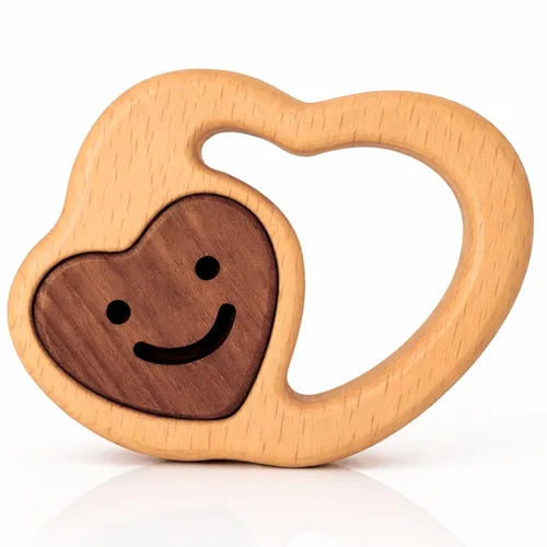 Miniatura 10 de HippoToys - Sonajero de madera hecho a mano Juguete de dentición natural Juguete de desarrollo sensorial Montessori Juguete orgánico no tóxico