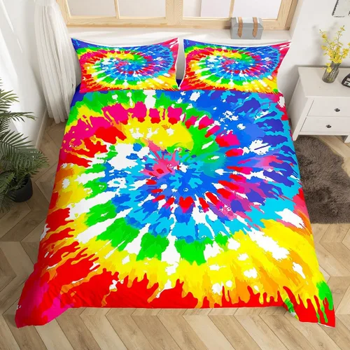 Miniatura 30 de Erosebridal Juego de ropa de cama con diseño de árbol de la vida, tamaño Queen para niños y niñas, diseño bohemio exótico de mariposa, funda