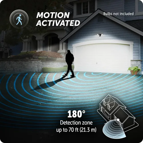 Miniatura 5 de Foco de luz de seguridad Heath Zenith, con sensor de movimiento, ángulo amplio