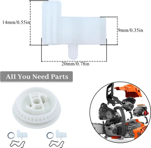 Miniatura 2 de Kit de polea de arranque de retroceso y trinquete para motosierra Stihl 017 MS180 021 023 025 MS210 MS230 MS250