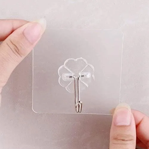 Miniatura 3 de Paquete de 50 ganchos autoadhesivos impermeables sin costuras, resistentes con nano-pegamento transparente, ganchos de ventosa antideslizantes
