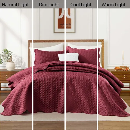 Miniatura 348 de MOONLIGHT20015 Edredón tamaño King (106 x 96 pulgadas) con 2 fundas de almohada (20 x 36 + 2 pulgadas) para todas las estaciones, juego de cama Azul