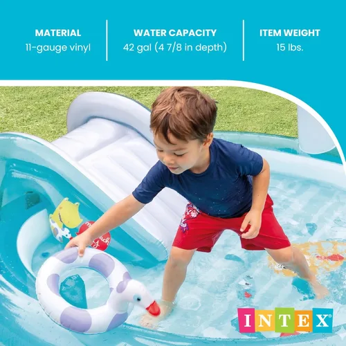 Miniatura 4 de Intex - Centro de juegos inflable de cocodrilo, para mayores de 2 años 2-Multicolor