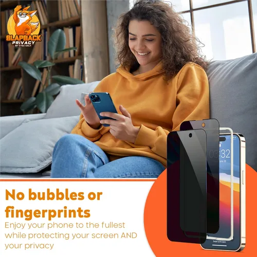 Miniatura 6 de Slapback Protector de pantalla de privacidad prémium para iPhone 14 Pro Max [2 unidades] [pantalla de 6.7 pulgadas] Anti-espía 28 grados opaca