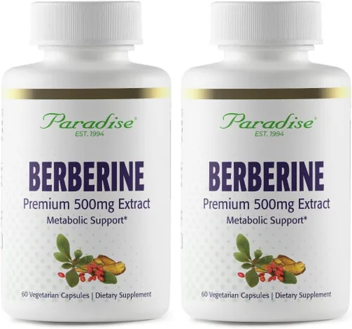 Miniatura 9 de Paradise Herbs, Extracto de berberina, 500 mg, suplemento de berberina pura y potente, vegano, sin OMG, sin gluten, 60 cápsulas vegetarianas