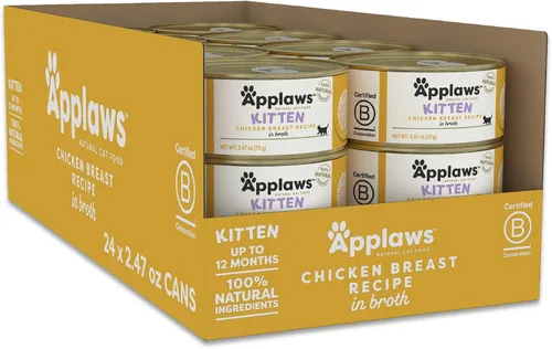 Miniatura 12 de Applaws Alimento húmedo natural para gatitos, ingredientes limitados y naturales, alto contenido de proteínas sin aditivos artificiales, filete