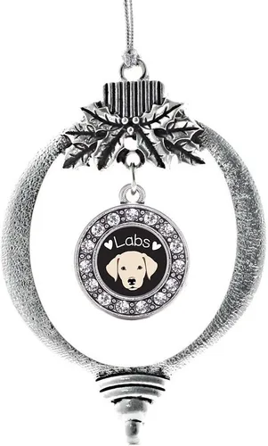 Miniatura 176 de Inspired Silver - Bonita bandera estadounidense - Adorno de Navidad plateado - Adorno de árbol de Navidad con dije circular con circonita cúbica