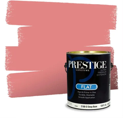 Miniatura 25 de Prestige Paints Pintura exterior e imprimación en uno, 1 galón, plano, coincidencia comparable de Valspar* Amber Rose*