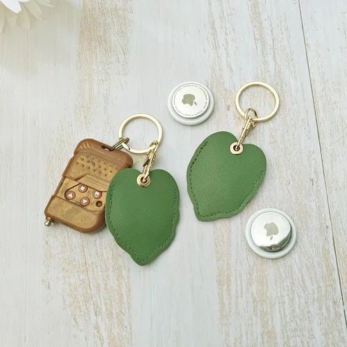 Miniatura 10 de CATCH ON Paquete de 2 fundas de cuero para Airtag para llavero, bonitos accesorios Kawaii adecuados para Airtag