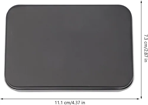 Miniatura 2 de Zerodeko Caja de almacenamiento de cartas de hojalata, paquete de 6 unidades, 4.37 x 2.87 x 0.98 pulgadas, organizador de cartas de metal