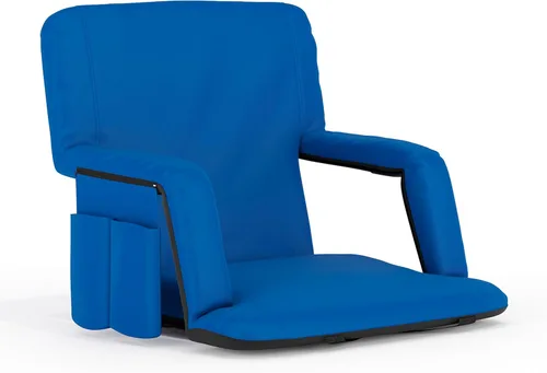 Miniatura 17 de Flash Furniture Malta - Asiento de estadio portátil extra ancho para gradas o bancos, silla de estadio acolchada con correas para mochila y Rojo