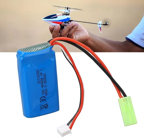 Miniatura 9 de plplaaoo 7.4V 850mAh batería de litio 703048 profesional ligera fuente de alimentación de alto rendimiento para WLToys V912 V262 V333 V353 BQ202 RC
