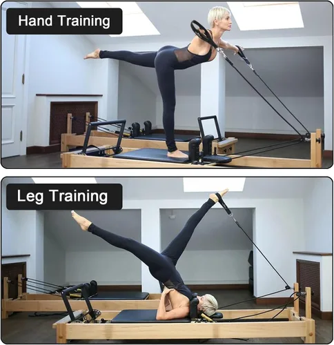 Miniatura 4 de Correas de doble bucle de pilates para Pilates Reformer, correas de anillo en D de metal para fitness, accesorios de pilates, pulseras de yoga