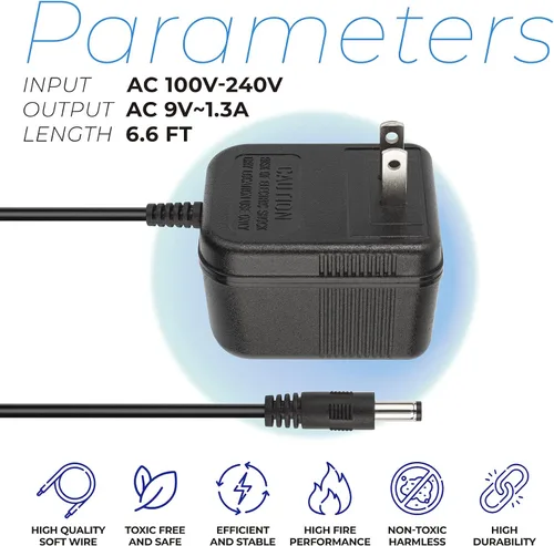 Miniatura 5 de Cargador adaptador de corriente alterna 9VAC para Digitech RP100 RP150 RP200 RP300 RP350 RP3 RP250 RP200A RP250 RP255 RP350 RP300A RP355 Pedal