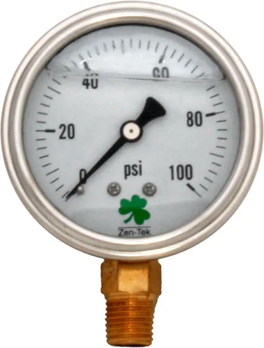 Miniatura 10 de Zenport LPG4000 Zen-Tek Medidor de presión relleno de líquido de glicerina, 4000 PSI