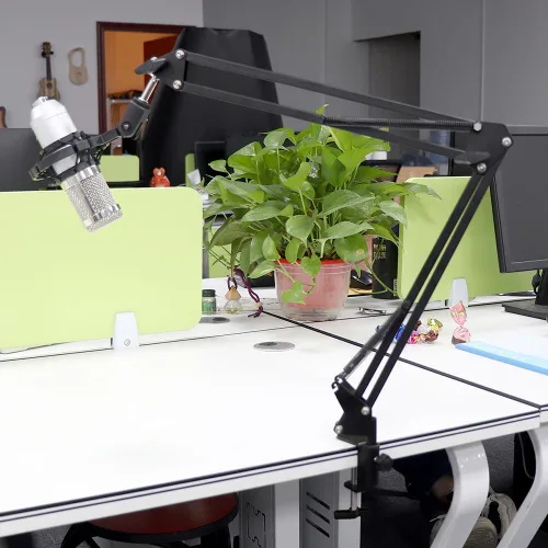 Miniatura 7 de Soporte de clip de aluminio con abrazadera en C para cámara/monitor, escritorio y soporte de mesa para micrófono/micrófono y tableta (negro)