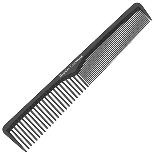Peine profesional de fibra de carbono negra de 7 pulgadas, antiestática, química y resistente al calor para todo tipo de cabello, peine de dientes