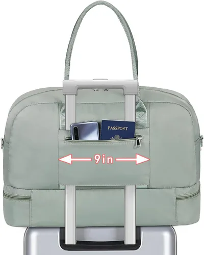 Miniatura 179 de IBFUN Bolsas de fin de semana para mujer, bolsa grande de lona para viaje, bolsa de viaje con compartimento para zapatos, 21 pulgadas, juego de 3