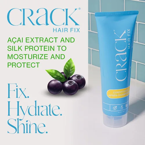 Miniatura 2 de CRACK HAIR FIX - Acondicionador nutritivo e hidratante para desenredar, domar y mejorar la resistencia de tu cabello (10 onzas / 10.0 fl oz)