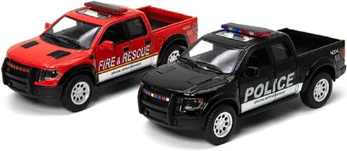 Miniatura 4 de KiNSMART 2013 Ford F-150 SVT Raptor Supercrew 1:46 Escala Modelo de Juguete de Metal de Fundición a Presión de 12.7 cm (4 Piezas)