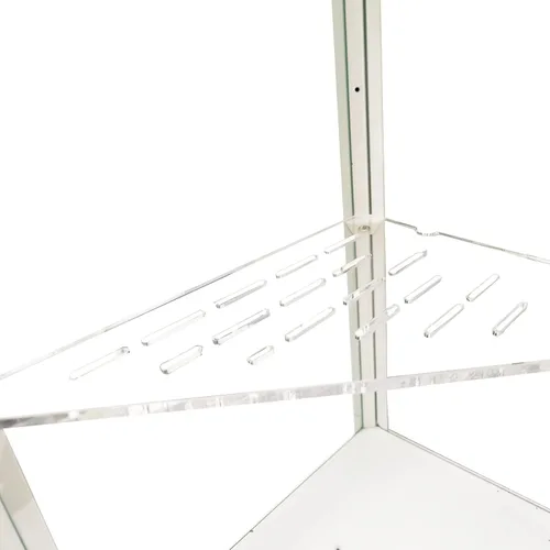 PIAOLGYI Estante de repuesto para gabinete alto de invernadero IKEA Milsbo para interiores, estantes de esquina triangulares de acrílico, accesorios