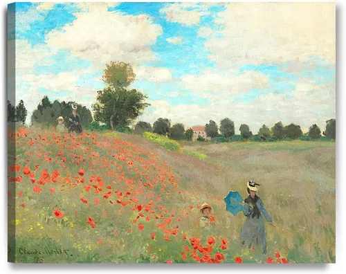Miniatura 24 de Pinturas clásicas mundiales de Claude Monet Impresión giclée sobre lienzo alargado, pieza de galería para colgar y decorar el hogar, The CliffWalk