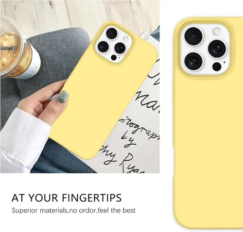 Miniatura 174 de GUAGUA Funda compatible con iPhone 17 Pro Max de 6.9 pulgadas, silicona líquida, goma de gel suave, delgada, forro de microfibra delgada