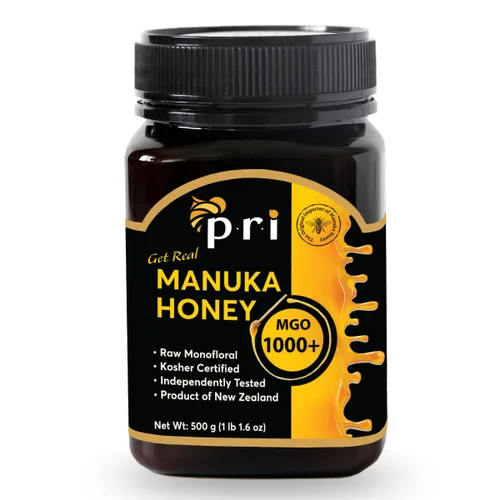 P.R.I Miel de Manuka MGO 1000+, 1.1LB de alta resistencia - Miel de Manuka cruda (tarro de 17.64 oz)