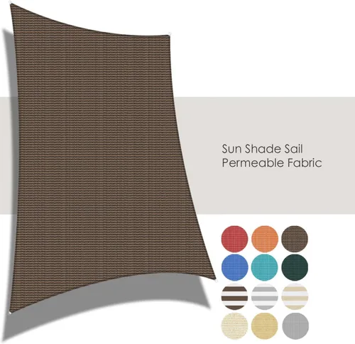 Miniatura 8 de ECOOPTS Toldo rectangular para patio, pérgola, jardín, tela HDPE con 95% de bloqueo UV (10 x 11 pies 10 pulgadas, marrón)